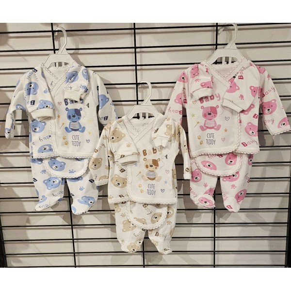 AYDIN BEBE 1404 DESENLİ 5Lİ ZIBIN TAKIM