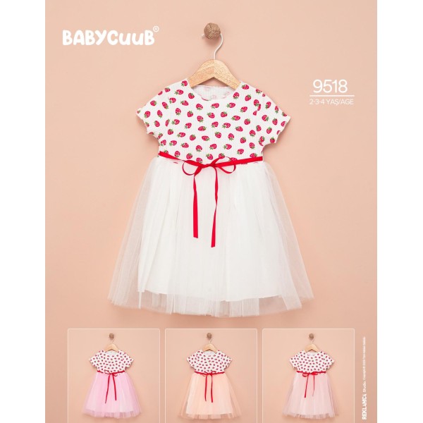 BABYCUUB 9518 ÇILEK ELBISE 2-4 YAŞ