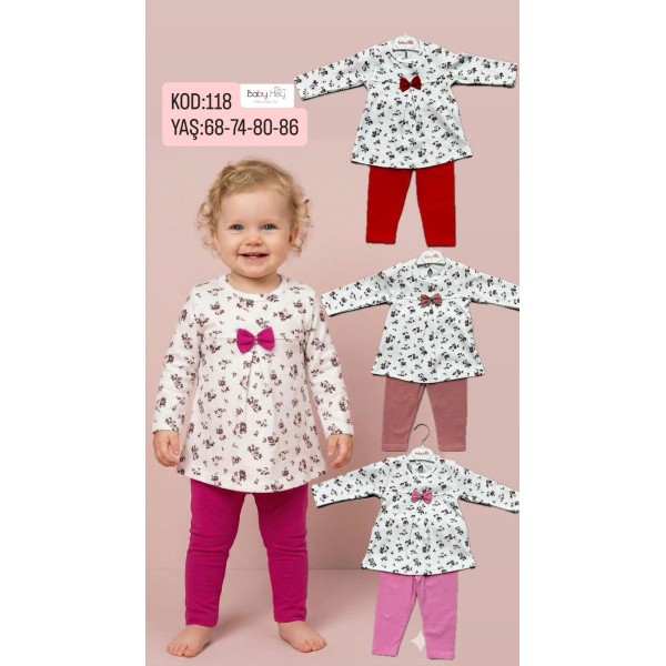 BABYHEY 118 ÇİÇEKLİ KIZ TAKIMI