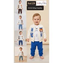 BABYHEY 124 KEDİLİ 3LÜ TAKIM