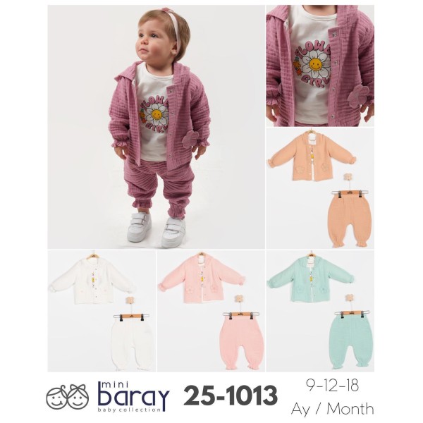 BARAY 1013 MÜSLIN HIRKALI ÜÇLÜ TK 9-12-18 AY