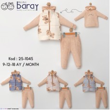 BARAY 1045 AYICIK ŞIŞME YELEK 3LÜ TAKIM 9-12-18 AY