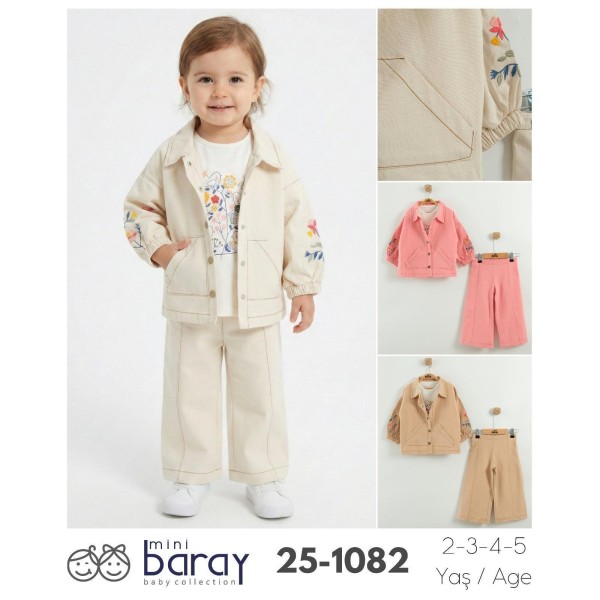 BARAY 1082 GABARDİN KIZ TAKIM 2-3-4-5 YAŞ