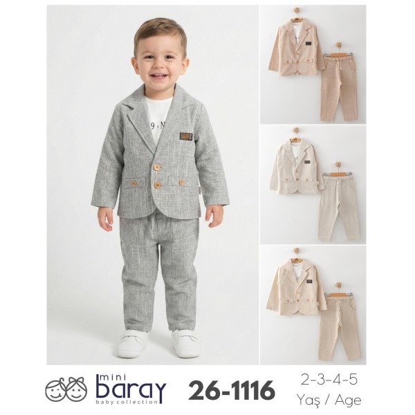 BARAY 1116 CEKET PANTOLON ERKEK TK 2-3-4-5 YAŞ