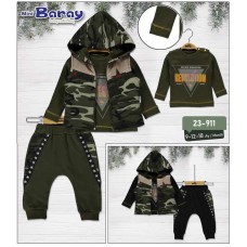 BARAY 911 KAMUFLAJ YELEK 3LÜ TAKIM 9-12-18 AY