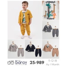 BARAY 989 MÜSLIN ÜÇLÜ ERKEK TK 9-12-18 AY