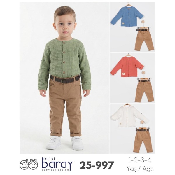 BARAY 997 GABARDIN GÖMLEK TK 1-2-3-4 YAŞ