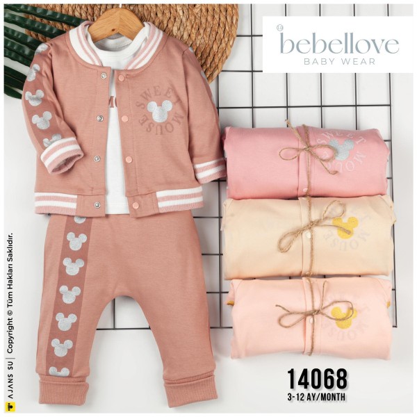 BEBELLOVE 14068 GÜMÜŞ SIM KOLEJ HIRKA 3LÜ TAKIM
