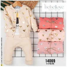 BEBELLOVE 14069 SIMLI KAFA HIRKA 3LÜ KIZ TAKIM