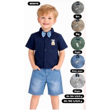 BEBOYS 26105 4-6 YAŞ KOT ŞORT KETEN GÖMLEK TK