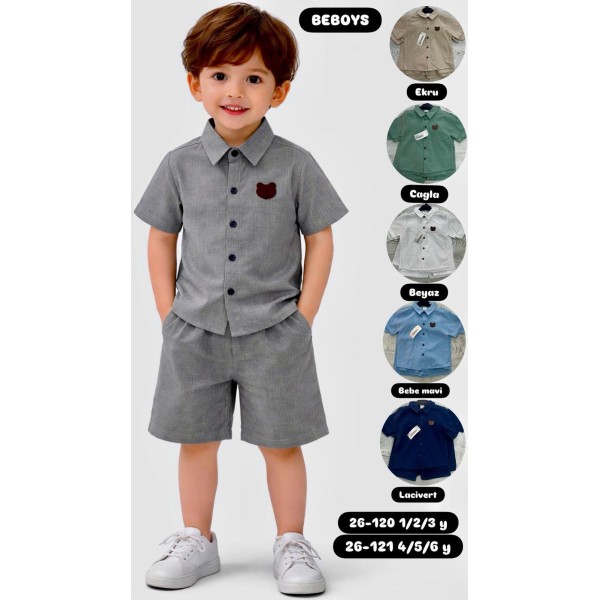 BEBOYS 26121 KETEN ŞORTLU TKM 4-6 YAŞ
