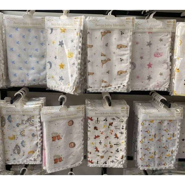 BERÇO PONPONLU MÜSLİN BATTANIYE