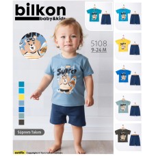 BILKON 5108 YAZLIK ŞORTLU TAKIM 74-80-86-92