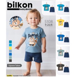 BILKON 5108 YAZLIK ŞORTLU TAKIM 74-80-86-92
