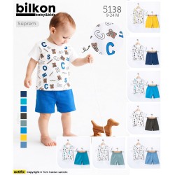 BILKON 5139 YAZLIK ŞORTLU TKM 
74-80-86-92