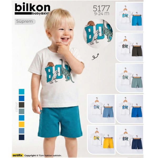 BILKON 5177 YAZLIK ŞORTLU TAKIM 
74-80-86-92