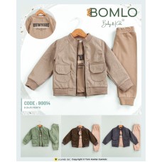 BOMLO 90014 YAZI BASKILI BOMBİT CEKET 3LÜ TAKIM 6-24 AY