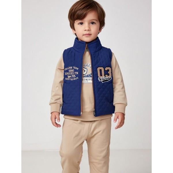 BOMLO 90015 03 NAKIŞLI KAPİTONE YELEK 3LÜ TK 6-24 AYLK