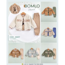 BOMLO 90017 SKYLINE NAKIŞLI CEKET 3LÜ TAKIM 6-24 AYLIK