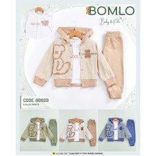 BOMLO 90020 JUST MOVING NAKIŞLI TRIKO HIRKA 3LÜ TAKIM