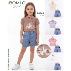 BOMLO 90046 ALO TAŞ BASKI 2LI TAKIM KIZ YAZ