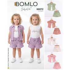 BOMLO 90072 ÇİÇEK NAKIŞLI GÖMLEK 3LÜ TAKIM 6-24 AYLK