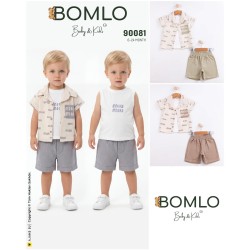 BOMLO 90081 MIN BASKI GÖMLEK 3LÜ TAKIM ERKEK YAZ
