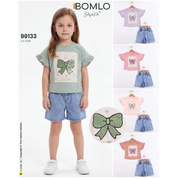 BOMLO 90133 FIYONK SÜZINELI 2 LI TK 2-5 YAŞ KIZ YAZ