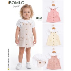 BOMLO 90147 CEBİ FİYONKLU JİLE 2Lİ TAKIM 6-24 AYLIK KIZ YAZ