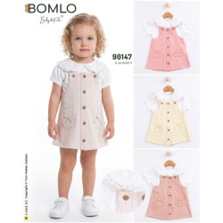 BOMLO 90147 CEBİ FİYONKLU JİLE 2Lİ TAKIM 6-24 AYLIK KIZ YAZ