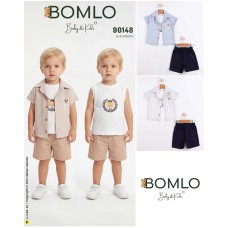 BOMLO 90148 DREAMS DAY ETİKETLİ GÖMLEK 3LÜ TAKIM ERKEK YAZ