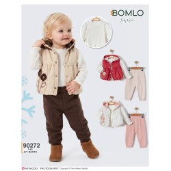BOMLO 90272 FIRFIRLI YELEKLI 3 LÜ TAKIM