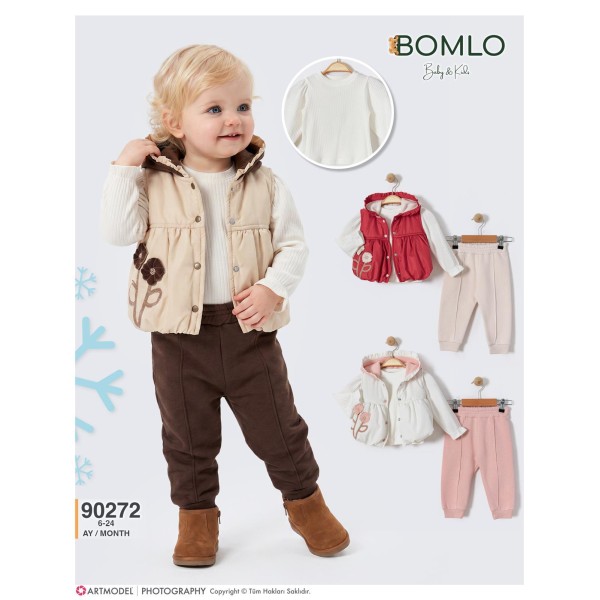 BOMLO 90272 FIRFIRLI YELEKLI 3 LÜ TAKIM