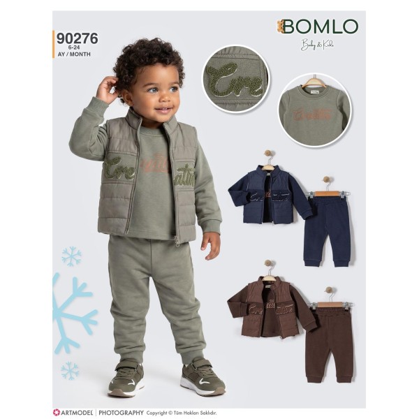 BOMLO 90276 CREATIVE YELEKLI ÜÇLÜ TK