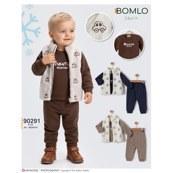 BOMLO 90291 ARABALI YELEK ÜÇLÜ TK
