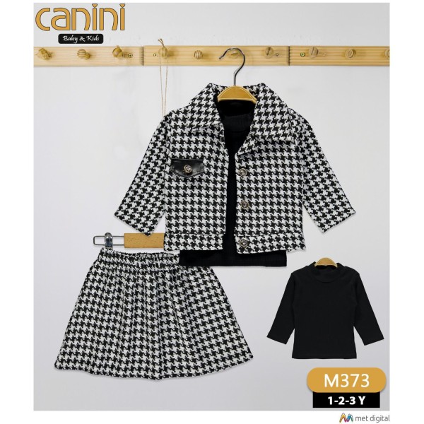 CANINI 373 KAZAYAĞI CEKET 3LÜ KIZ TAKIM
