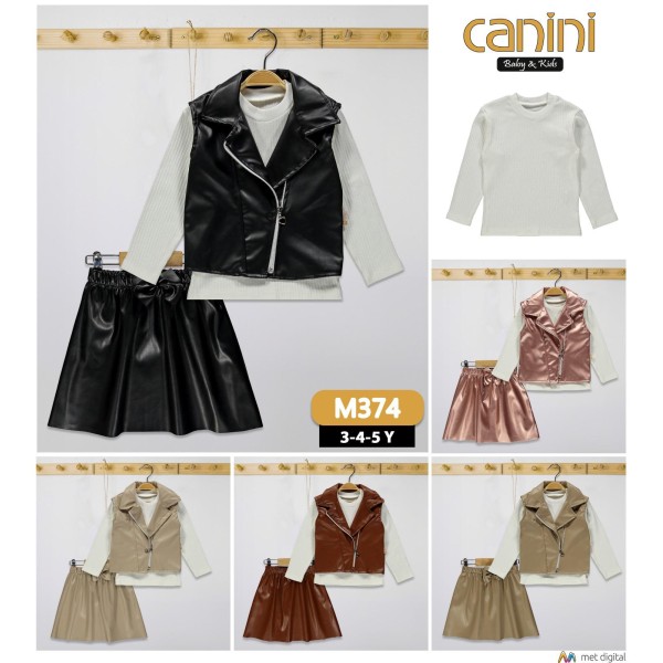 CANINI 374 DERİ YELEKLİ KIZ TK 345 YAŞ