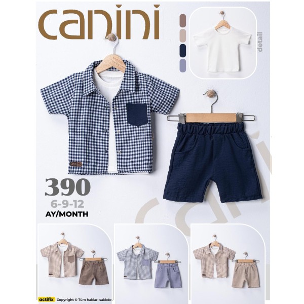 CANINI 390 KETEN KARELI GÖMLEK ÜÇLÜ TK