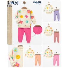 CANZA 227 ÇİÇEK BASKI KIZ TAKIM
