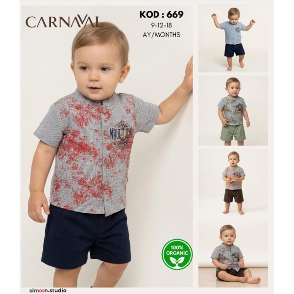 CARNAVAL 669 BASKILI GÖMLEK ERKEK TK