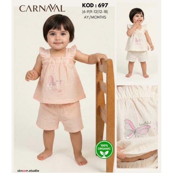 CARNAVAL 697 KELEBEK BASKI KIZ TK