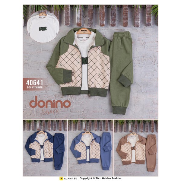 DONINO 40641 BAKLAVA HIRKA 3LÜ ERKEK TAKIM 9-36 AY