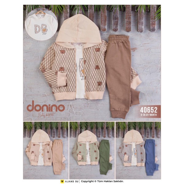 DONINO 40652 AYI BASKI 3LÜ TAKIM 9-36 AY