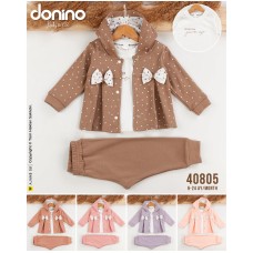 DONINO 40805 PUANTIYE HIRKALI 3LÜ KIZ TAKIM
