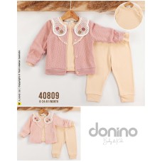 DONINO 40809 YAKALI FILE HIRKA 3LÜ KIZ TAKIM