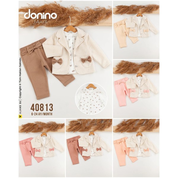 DONINO 40813 FIYONK CEKET 3LÜ KIZ TAKIM
