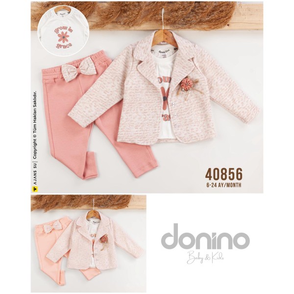 DONINO 40856 SIMLI JAKAR HIRKA 3LÜ KIZ TAKIM