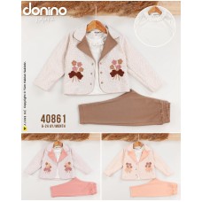 DONINO 40861 JAKAR FIYONK SÜZENE HIRKA 3LÜ KIZ TAKIM
