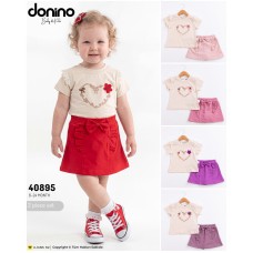DONINO 40895 FIYONK KALP SÜZENE 2LI KIZ TAKIM YAZ