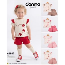 DONINO 40907 KALP NAKIŞ 2LI KIZ TAKIM 6-24 AYLIK
